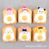 Pan Tostado Resina Accesorios Animales Pequeños diy Pegamento Crema Accesorios Carcasa Teléfono Móvil Comida Juego DIY Decoración Hebilla Zapatos con Agujeros