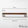 Manijas de Madera de Nogal, Gabinetes de Cajones de Madera Maciza, Puertas de Gabinete de Madera, Manijas de Armario de Madera Natural, Gabinetes de Madera, Minimalista Estilo Japonés
