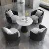 Sofá de Um Lugar Simples e Luxuoso, Combinação com Mesa de Centro, Mesa de Jantar, Recepção de Hotel de Lazer, Escritório de Vendas, Negociação, Salão de Beleza