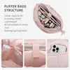 Amazon Bolso Nuevo Bolso de Hombro Acolchado para Mujer Bolso de Mano Ligero y Esponjoso con Compartimento para Portátil