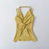 2524-25 Francês Sexy Estilo Puro Desejo Renda Emendada Halterneck Camisola Sexy Rejuvenescedora Modeladora Top