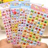 Adesivos infantis fofos com estampa pequena em estéreo, adesivos de bolha, adesivos decorativos de recompensa para bebês e crianças em idade pré-escolar.