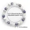 Pulsera de Venta Caliente Transfronteriza Temu Shein Amazon Piedra Azul de Punto Mármol Blanco Pulsera Turquesa Pulsera de Moda Venta al por Mayor