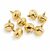 Campanillas de Hierro Electrochapadas en Colores Dorado y Plateado, Campanas Abiertas Planas con Forma de Sésamo, Pulseras para Niños, Tobilleras, Decoraciones para Cajas de Regalo, Campanas de Metal