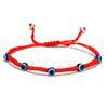 Fabricante Personalizado Transfronteiriço Olho Azul Olho Mau Pulseira de Cordão Vermelho Acessórios Criativos de Contas de Palma Pulseira Tecida à Mão