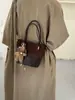 Bolso Pequeño Moda para Mujer Popular Bloque de Color Mate Cesta de Frutas Mini Bolso Cubo Nuevo Bolso de Hombro Cruzado de Alta Gama