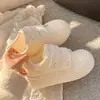 Zapatillas Blancas de Suela Gruesa con Velcro para Mujer 2026 Nuevo Primavera Nicho Original Estudiante Versátil Casual Deportivas Zapatos de Plataforma