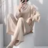 Conjunto de Pijama Minimalista de Algodão e Seda 2026 para Mulheres, Camisa de Manga Longa e Calça, Toque de Luxo, Roupa de Casa Respirável, Pode Ser Usado Fora