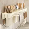 Soporte de Cuchillos de Pared sin Taladro Estante de Almacenamiento de Pared Soporte para Cortadores Soporte para Palillos Gancho para Cucharas Estante de Almacenamiento