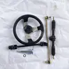 Accesorios de modificación DIY para vehículo eléctrico de cuatro ruedas Volante de go-kart casero Cremallera de dirección Junta universal Mangueta Sistema de dirección
