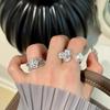 Anillo Camelia Perla Fragancia Pequeña Estilo Liu Yifei Luz de Anillo Lujo Flor Rosa Anillo de Dedo Anillo de Flor Celebridad Cibernética para Mujer