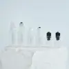 Em estoque 1ml2ml3ml5ml Frasco de Vidro Transparente Roll-on para Óleo Essencial Frasco Amostra para Perfumaria Pacotes de Viagem Frasco Roll-on com Esfera