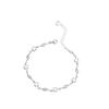 Pulsera de Plata Pura S999 Amor de Cristal para Niñas, Estilo Lujo Ligero, Diseño Elegante, Regalo de Amistad de Gama Alta para Fiestas