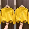 Roupa Íntima Plush para Meninas Outono Inverno 2026 Novo Estilo Infantil Escovada Manga Longa Estilosa Roupa de Baixo para Menina Top Fashion