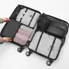 Y Bolsas de Armazenamento para Viagem Bagagem Roupas Roupa Íntima Embalagem Separada para Viagem Bolsa de Armazenamento de Roupas Conjunto de Armazenamento Conjunto de Sete Peças