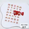 Adesivos de Unha Festivos Dança do Leão Estilo Chinês Embossados Dança do Leão de Ano Novo Decoração de Unha Usável Material de Unha 3D Decalques