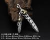 Joyería de plata esterlina S925 al por mayor Pluma retro creativa japonesa y coreana con incrustaciones de cobre ancla colgante para hombres y mujeres