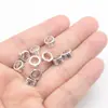 Accesorios para joyería de cristal hechos a mano DIY material tubo de cuentas pasante plata de Tíbet nuevo cuentas sueltas pescado recién horneado
