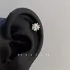 Super Flash Estrela de Cinco Pontas Hélice Auricular Zircônia Aço Titânio Base Plana Hélice Auricular Delicado Avançado Hélice Auricular Feminino