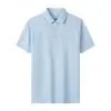 Camisa Polo de Manga Corta para Hombre de Alta Sensibilidad Negocios Cuello de Solapa Transpirable Ropa de Trabajo Camiseta Bordada Ropa de Trabajo en Grupo Impresión Personalizada