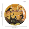 Plato de Cena Temático de Halloween Transfronterizo Decoración de Fiesta de Fantasmas Plato de Papel Desechable Vaso de Papel Set de Vajilla Suministros
