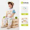 Conjunto de Ropa Infantil Dudu, Nuevo Estilo Verano para Niños, Conjunto de Dos Piezas con Pantalón de Manga Corta, Ropa Elegante para Bebé