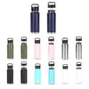 Garrafa de Água Esportiva Portátil de Aço Inoxidável 36oz Revestida em Pó Copo Térmico Portátil para Exterior com Alça Garrafa de Água para Ciclismo Caminhada