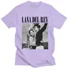 Nueva camiseta de manga corta redonda holgada para hombre y mujer 2024 con estampado de la cantante europea y americana Lana Del Rey Ldr