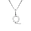 Nuevo Collar de Acero Inoxidable de 26 Letras de Amazon, Cadena para Clavícula Moderna y Versátil, Collar para Pareja con Apellido en Stock