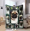 Manta de Franela para Mascotas Personalizada Amazon Impresión Digital 3D Imagen de Animal Manta para Siesta Aire Acondicionado Fabricante Venta al por Mayor