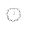 Pulsera Kaiming de Plata de Ley S925 Lujo Ligero Totalmente Incrustada con Diamantes Forma de Nariz de Cerdo para Mujer, Estilo de Nicho de Gama Alta con Cadena Ajustable y Diseño Incrustado de Diamantes