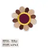 Parche de Tela Bordado de Girasol Crisantemo Pequeño Cara Sonriente Bordado por Computadora Parche para Sombrero Ropa Decoración Parche DIY Parche