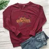 2023 nuevo Halloween divertido estampado Cuello redondo Ropa para mujer Calle versátil casual personalidad conjunto Cuello redondo