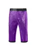 Shorts de Lantejoula Novos de Verão para Comércio Exterior Roupas de Performance Masculinas Calças Brilhantes de Cinco Pontos Shorts Casuais para Palco de Boate Masculino