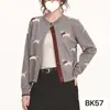 Chaqueta Suéter Retro Americana Estilo Universitario para Mujer Otoño Estampado Completo Cachorro Holgado Adelgazante Cardigan de Punto Top Corto