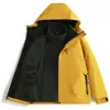 Jaqueta Outdoor Três em Um para Homens e Mulheres, Jaqueta Impermeável Corta-vento Removível para Viagem e Montanhismo Sichuan-Tibete