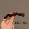 Pinza de Plátano Elegante Estilo Coreano Peine de Acetato Marrón-Rojo con Dientes Pinza Antideslizante para el Cabello Nuevo Pinza con Forma de Corazón Otoño e Invierno Accesorio para el Cabello