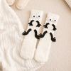 Calcetines de lana coral para otoño e invierno, cálidos y cómodos, para bebés y niños, con dibujos animados, rectos, de color caramelo, para el hogar