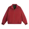 Chaqueta de Moda Tangkez para Hombre Primavera y Otoño, Marca de Tendencia Cuello Alto Casual Versátil Corte Holgado Chaqueta de Trabajo para Pareja