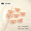 Assando Pão, Ursos e Coelhos Fofos, Contas Artesanais DIY, Estilo Ins Estética de Alto Valor, Contas Acrílicas Dupla Face Femininas