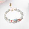 Pulseira de Pedra da Lua Cristal de Morango 6mm DIY joias de cristal femininas presente de aniversário para namoradas joias simples