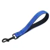 Correa reflectante para perros transfronteriza para perros medianos y grandes, correa corta acolchada de color sólido, correa para pasear perros mascota, retráctil