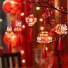 Decoraciones de Año Nuevo 2027 para Interiores Colgantes de Planta Verde Adornos Evento en Centro Comercial Pequeños Regalos Año del Cordero Carácter de Fortuna Decoraciones Colgantes Magnéticas