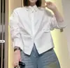 Elegante blusa de mujer con cuello de encaje, fruncido en la cintura y manga larga plisada, cárdigan liso de cuello vuelto, novedad principios de primavera 2026