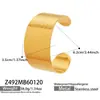 Pulsera Ancha de Diseño Amazon Fashion, Simple y Única, Banda para el Brazo Audaz y Versátil, Acero Inoxidable Chapado en Oro de 18 Quilates