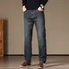 Ropa para Hombre Casa de Arce / Novedad de Invierno Jeans para Hombre Sueltos Pierna Recta Ligeros de Negocios Elásticos Forrados de Polar Jeans Engrosados