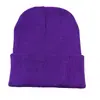 Gorro de punto vintage de color liso para otoño e invierno, de copa plana, para hombres y mujeres, gorro de lana simple y liso, gorro cálido de estudiante para pullover