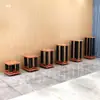 Suporte de Caixa de Som, Tripé de Áudio, Base Amortecedora, Suporte de Caixa para Estante, Bandeja, Contorno de Ferro, Metálico de Chão, Dobrável