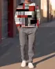 Conjunto de Moletom com Gola Redonda e Calça de Moletom 2025 Transfronteiriço, Estilo Simples, Estampado, Conjunto de Duas Peças Moderno e Versátil