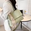 Bolso de Moda de Celebridad de Internet Gran Capacidad Textura de Color Puro Bolso de Mano Nuevo Estilo 2025 Estilo Femenino Bolso Tote de Hombro Cruzado